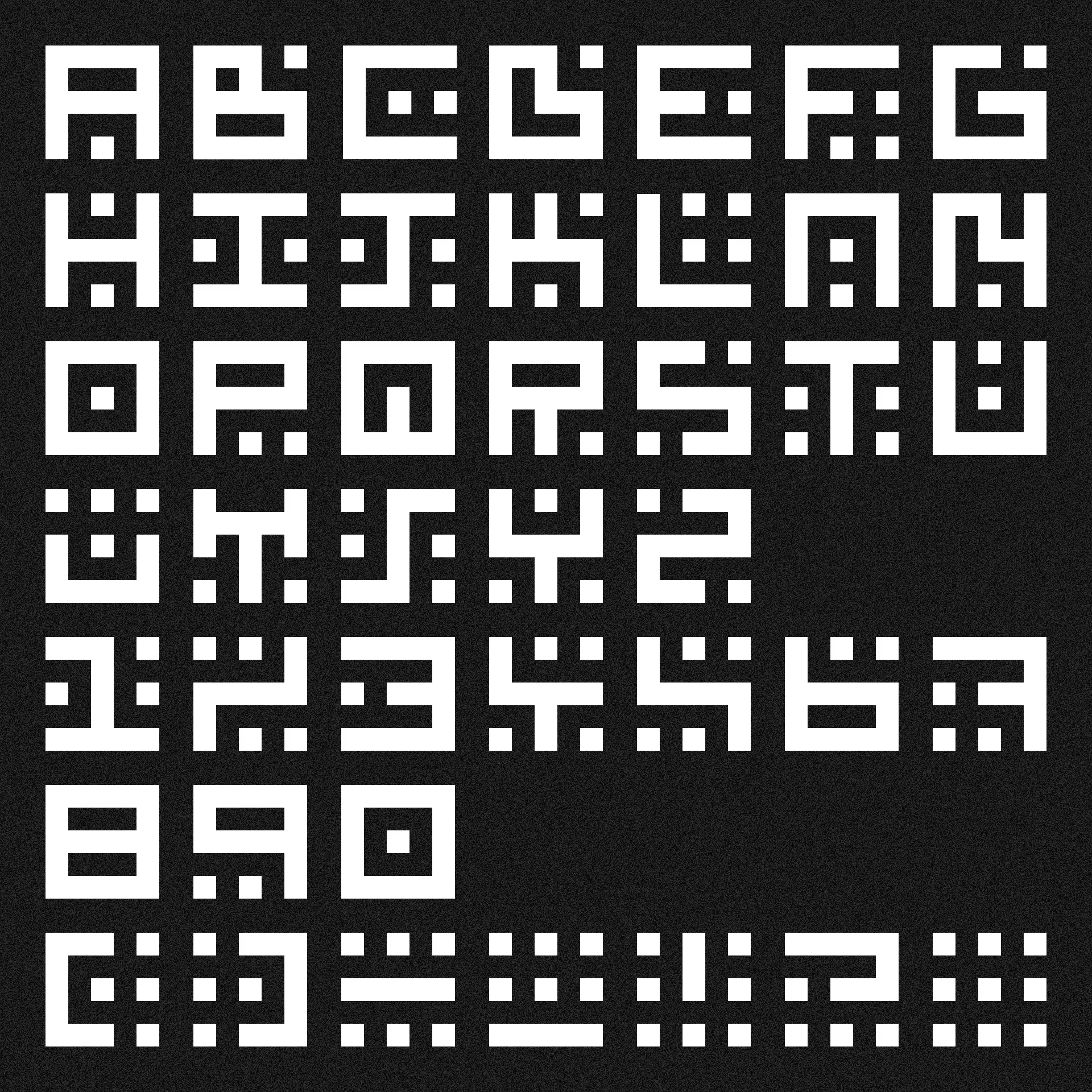 Font - Pixel cube
